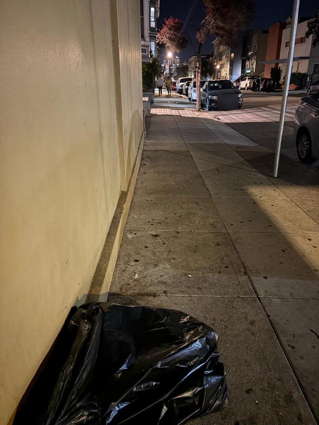 Sidewalk cleaned by the crew, Sunday, October 4, 10:15 PM