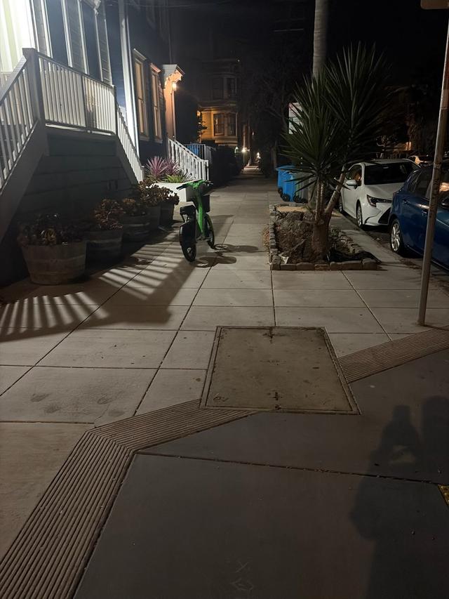 Sidewalk cleaned by the crew, Sunday, October 4, 9:35 PM