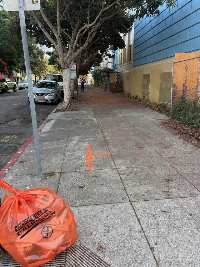 Sidewalk cleaned by the crew, Sunday, October 25, 4:51 PM