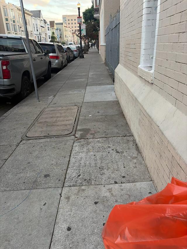 Sidewalk cleaned by the crew, Sunday, October 25, 6:14 PM