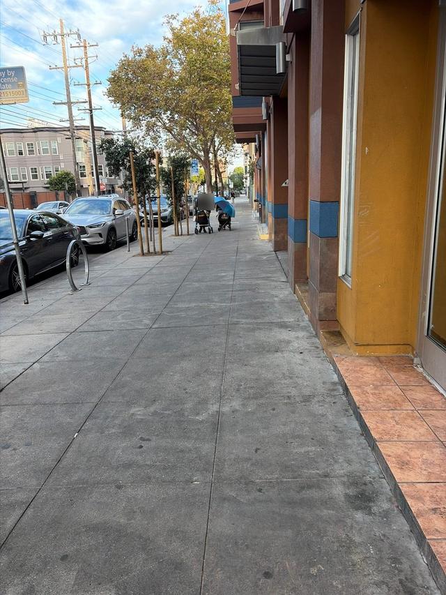 Sidewalk cleaned by the crew, Sunday, October 25, 5:29 PM